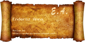 Endersz Anna névjegykártya